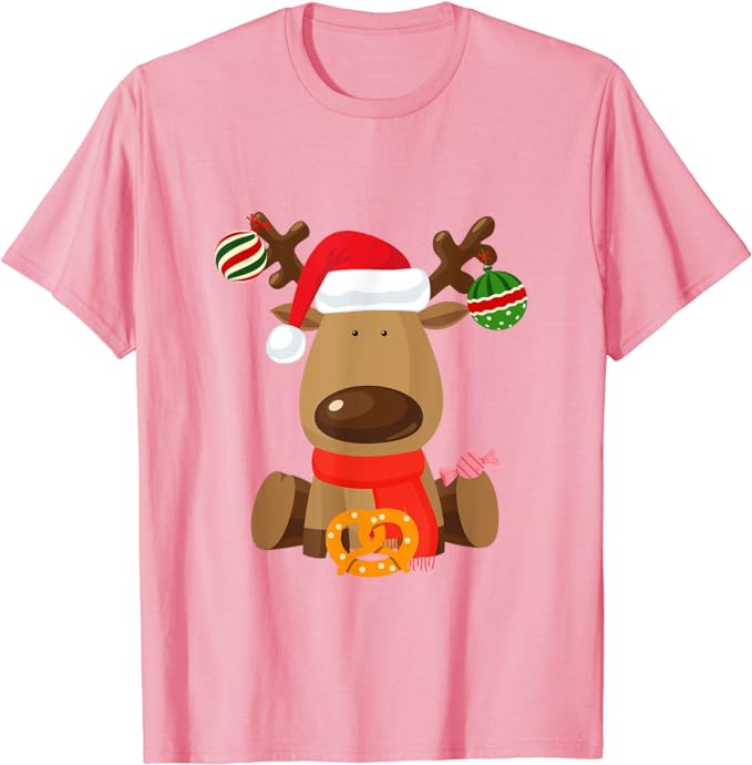 Rentier-T-Shirt in der Farbe rosa