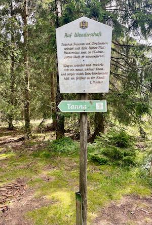 wandern, tiny house im wald, thueringen, wald, thueringer vogtland, urlaub, ferienhaus, bewertung, tanna, rosenbuehl, wanderschaft, spruch, wegweiser