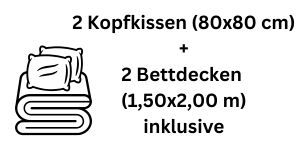 icon, ausstattung, kopfkissen, bettdecken, inklusive