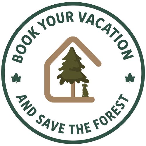 logo, book you vacation and save the forest, urlaub buchen und wald retten
