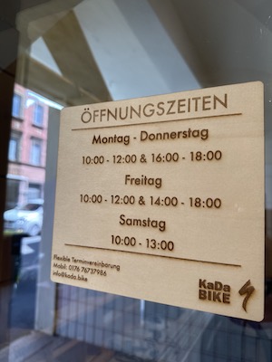 öffnungszeiten kada bike in hof